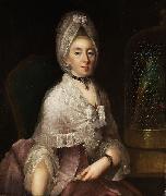 Johann Carl Loth, Portrait einer Dame mit Papageienkafig